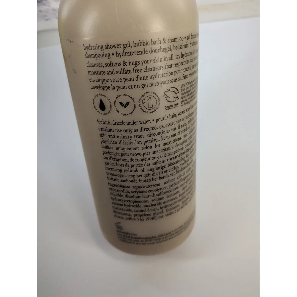 BIG 32oz SEALED😍Philosophy Fresh Cream Warm Cashmere Hydrating Shower Gel Luxe